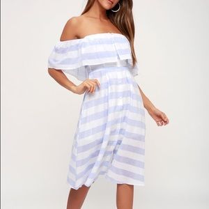SOLD - Lulu’s Transatlantic Voyage Striped Midi Dress